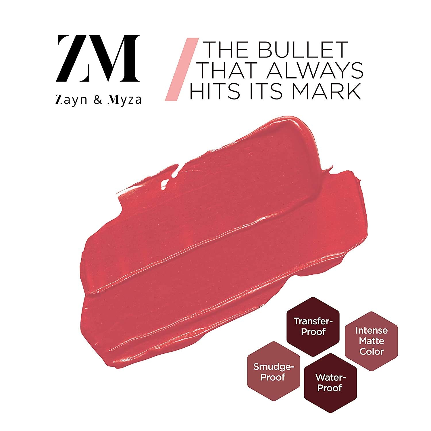 Zayn & Myza Transfer-Proof Power Matte Bullet Lipstick