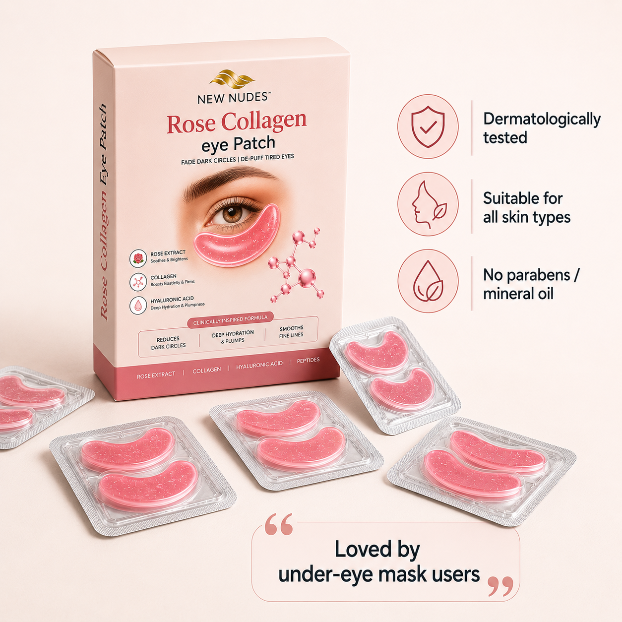 New Nudes Rose Collagen Eye Patch