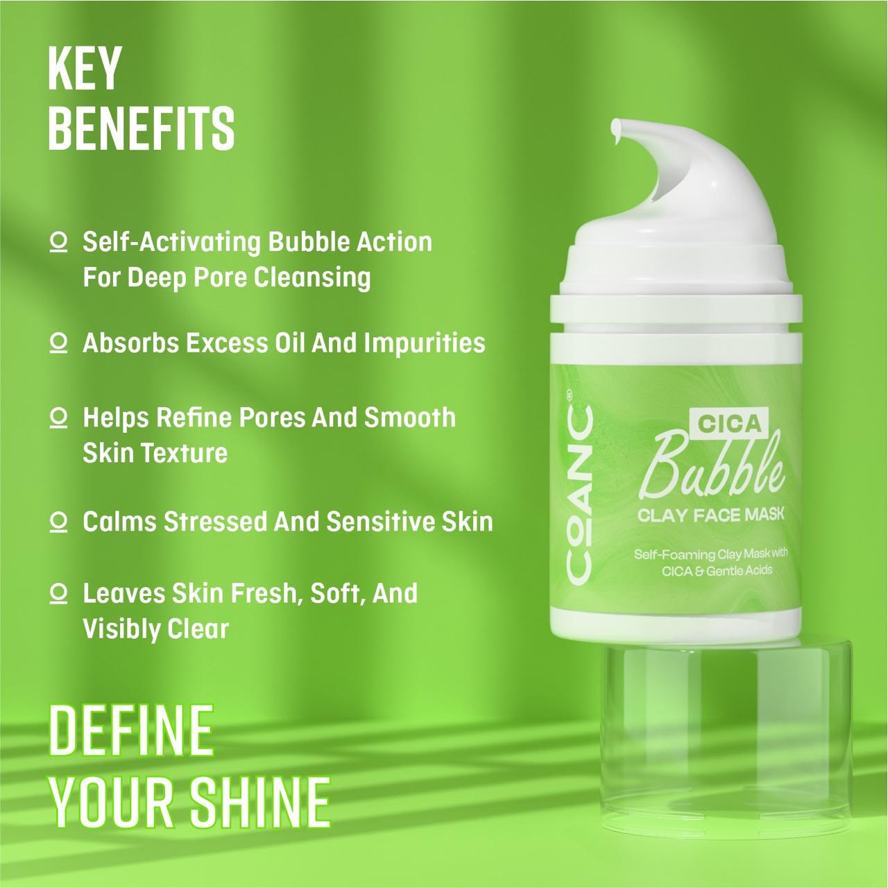 COANC CICA Bubble Clay Mask – Now at NewNudes