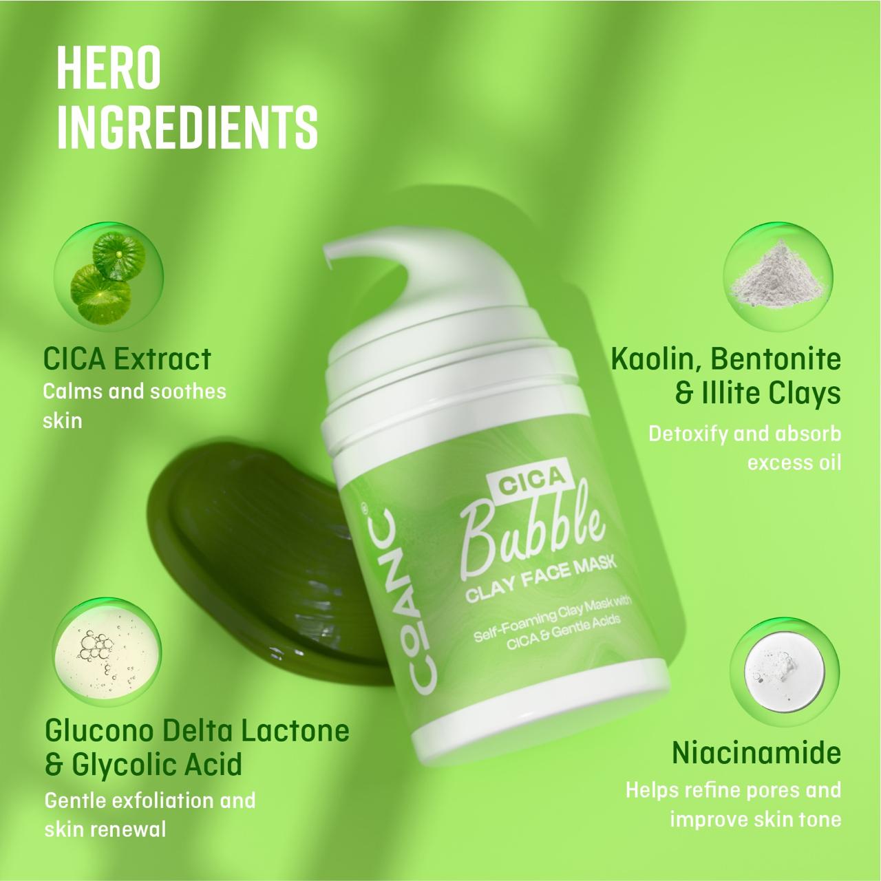 COANC CICA Bubble Clay Mask – Now at NewNudes